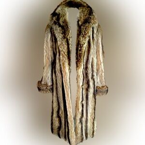 Christian Dior Vintage Raccoon Fur Coat. Full length. Monogrammed.